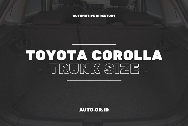 Cover Toyota Corolla Trunk Size