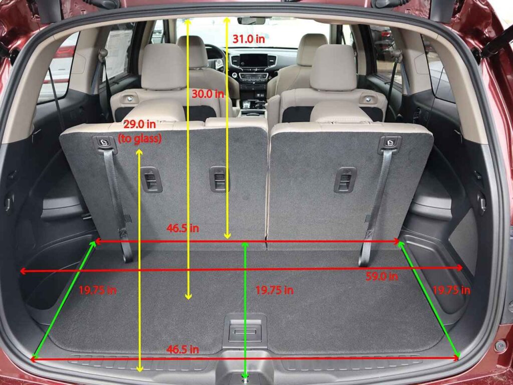 Honda Pilot Trunk Dimensions 2