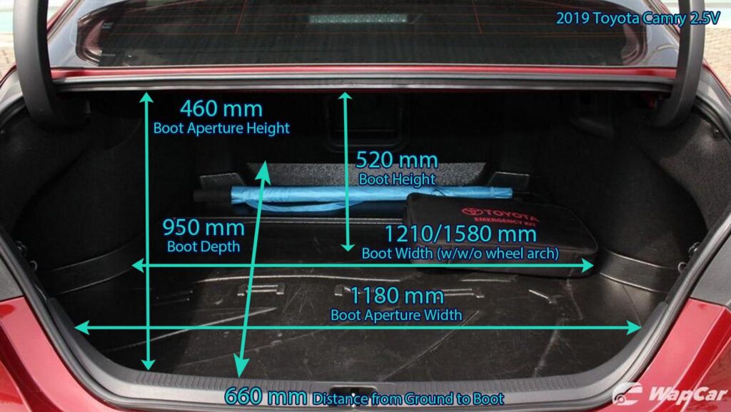 Toyota Camry Trunk Dimensions 2